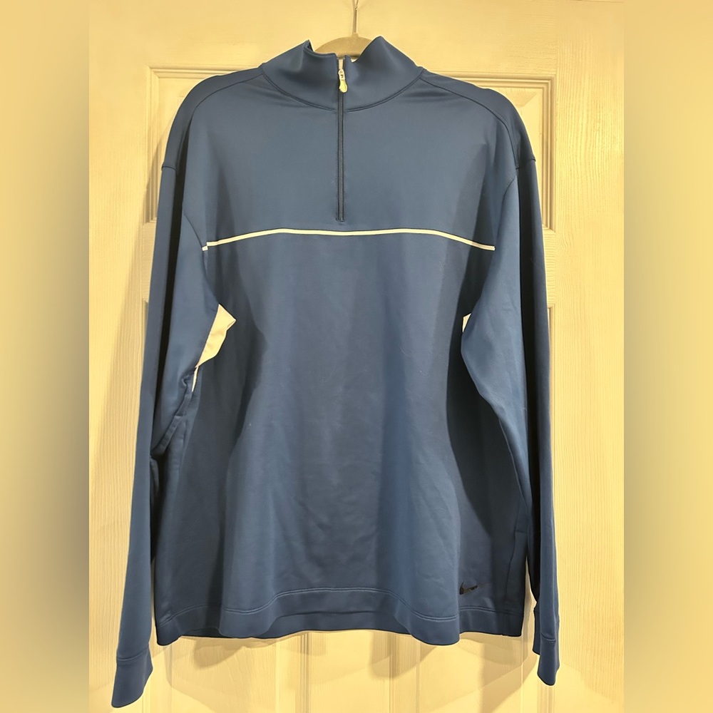 Nike Jacket Men's Size Large Nike Golf Fit Dry Blue Caddying Course Cold Weather